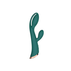 Vibromasseur vert avec stimulateur de clitoris LRIS USB 